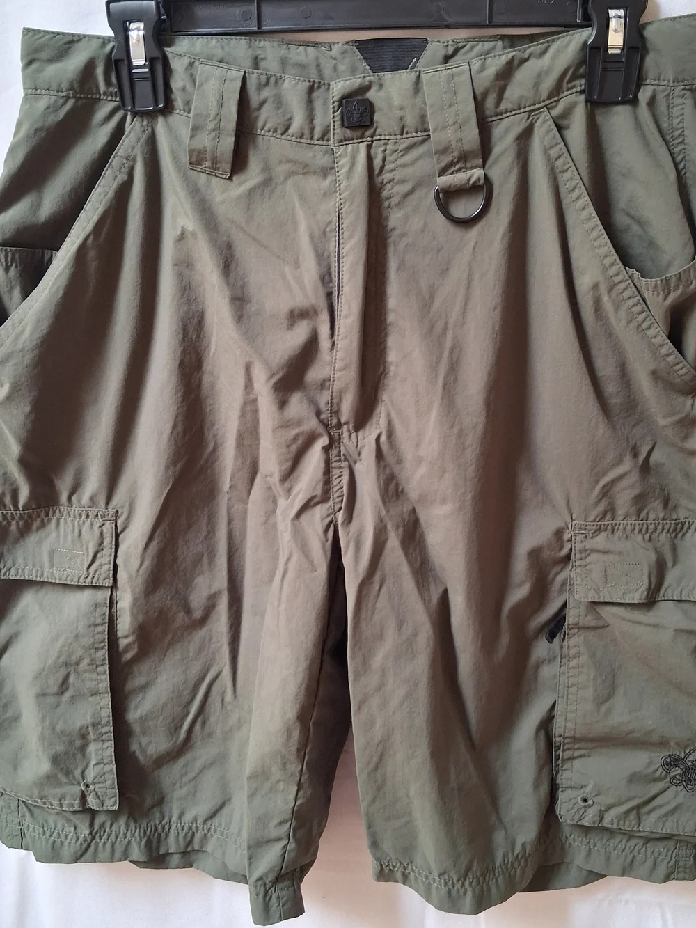 Boy Scouts of America Centennial Uniform Shorts Olive Green Supplex Nylon Small